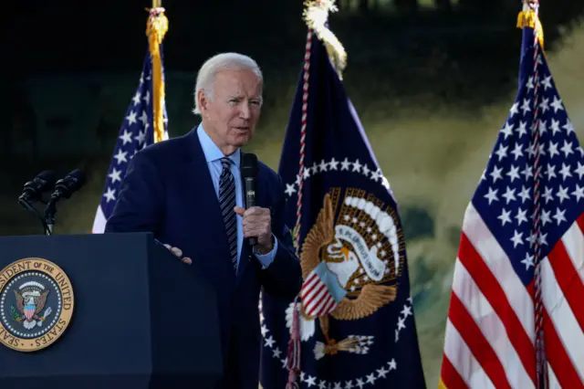 Photo of President Joe Biden at Friday's California event