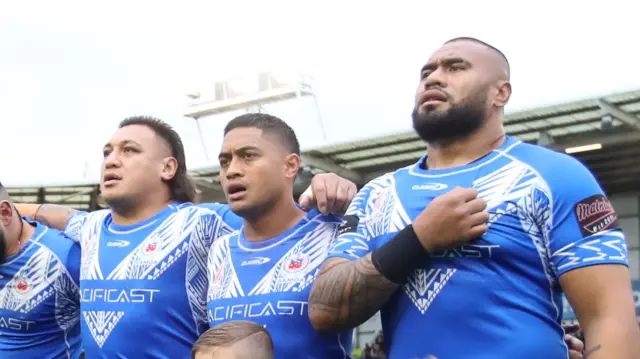 Samoa sing their national anthem