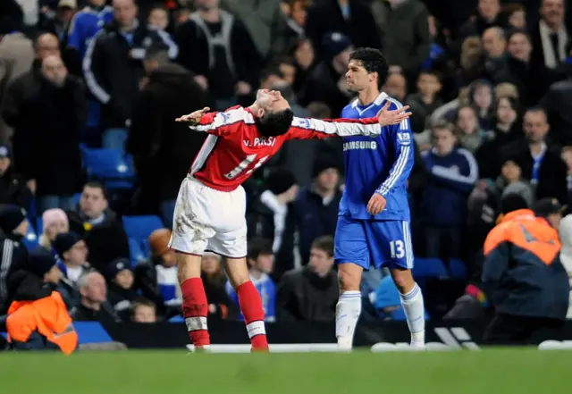 Robin van Persie celebrates