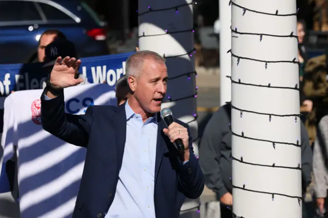 Democratic Congressional Campaign Committee Chair Rep. Sean Patrick Maloney at a rally in New Yorkk