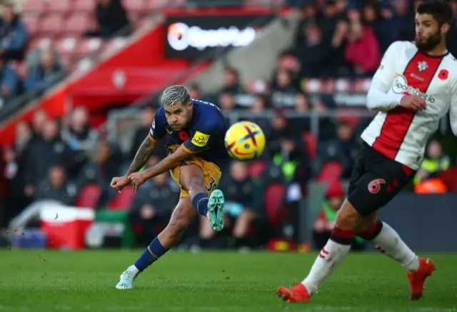 Bruno Guimaraes scores for Newcastle