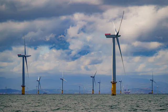 A wind farm off the coast of north Wales