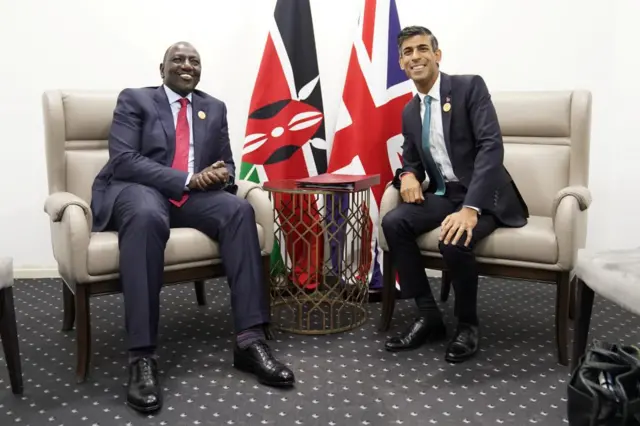 President William Ruto of Kenya meets with UK Prime Minister Rishi Sunak