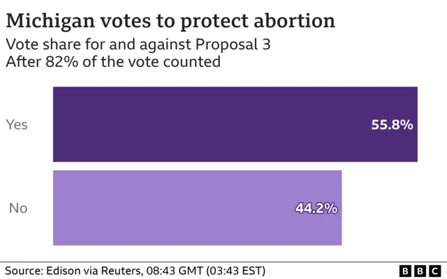 Michigan voter breakdown to protect abortion