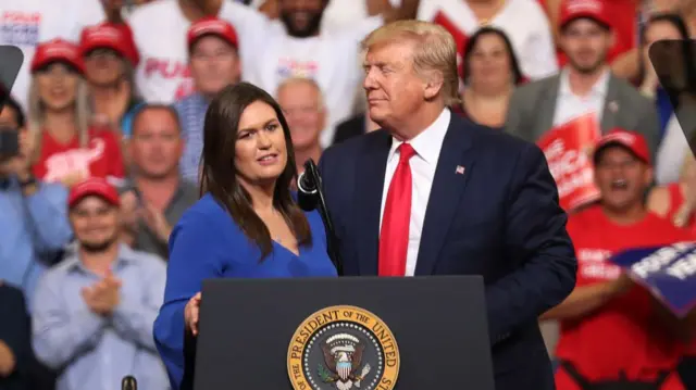 Sarah Sanders and Trump