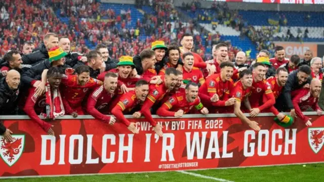 Wales celebrate