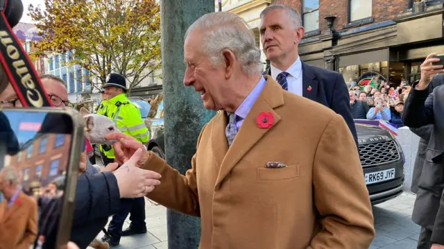 King Charles greets crowds in Doncaster