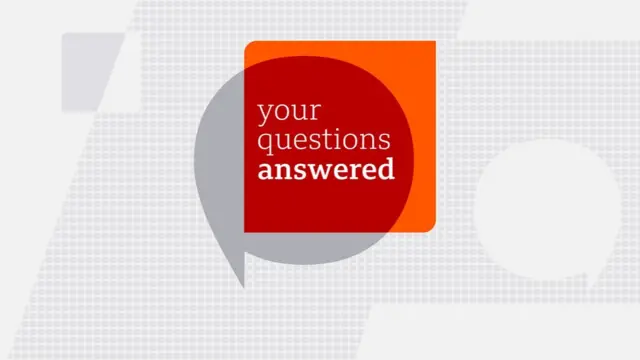 A graphic which reads "your questions answered"