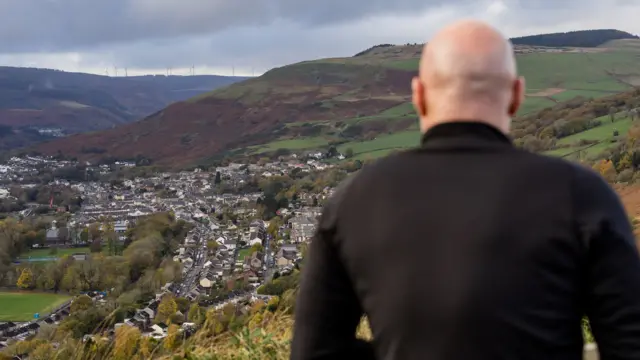 Rob Page looking down on Tylorstown