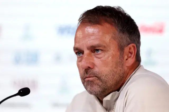 Germany manager, Hansi Flick at press conference.