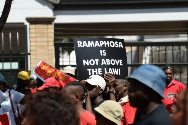 South African political parties during a picket