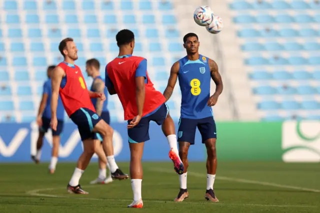 Marcus Rashford in training