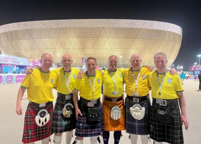 A group of Scotland supporters in Qatar