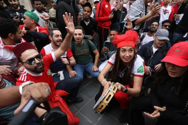 Moroccan fans in Qatar