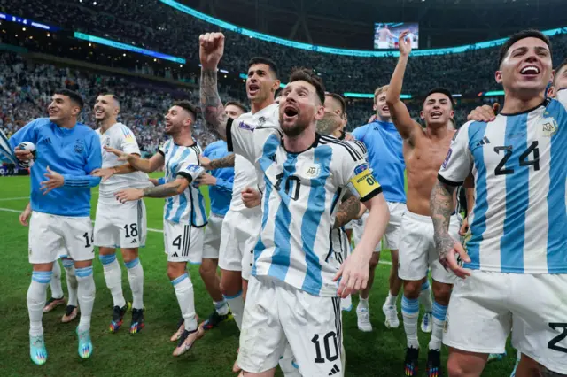 Argentina players celebrate