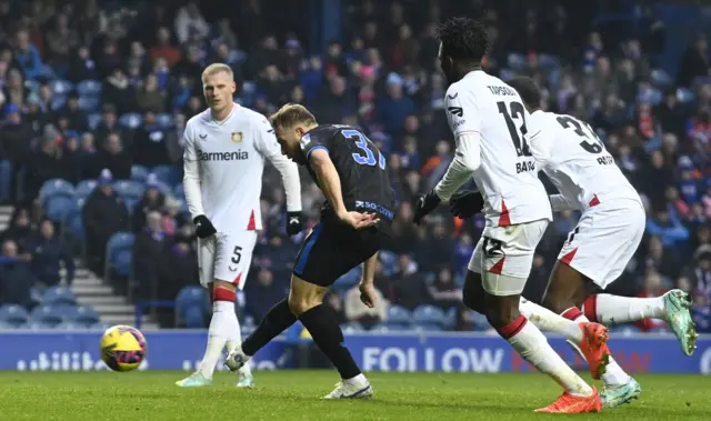 Rangers' Scott Arfield scores