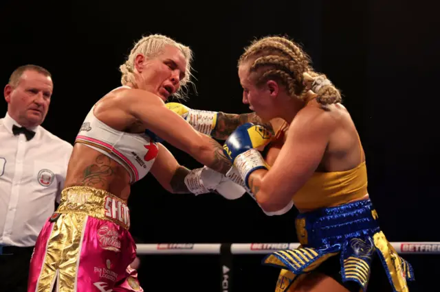 Ebanie Bridges punches Shannon O'Connell