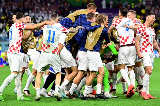 Croatia celebrate