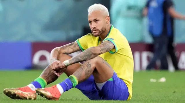 Neymar looks dejected