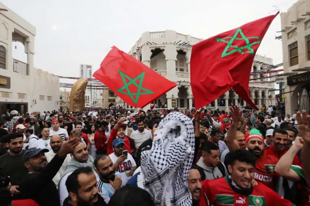 Moroccan fans in Qatar