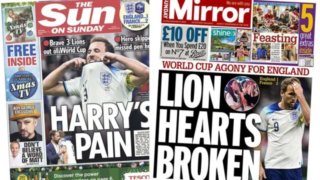 Sunday's front pages