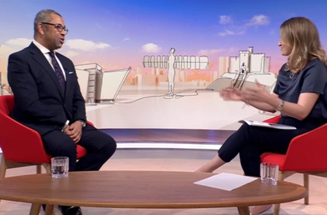 James Cleverly speaks with Laura Kuenssberg