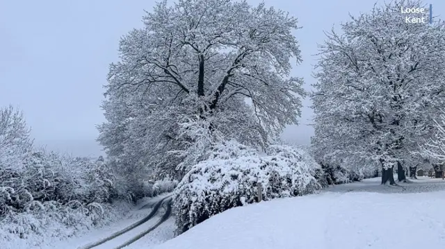 Snow fall in Kent