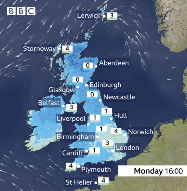 Weather Monday 12 December 2022