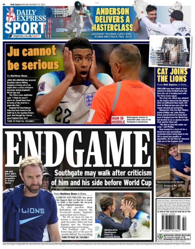 Express back page - 'Endgame'