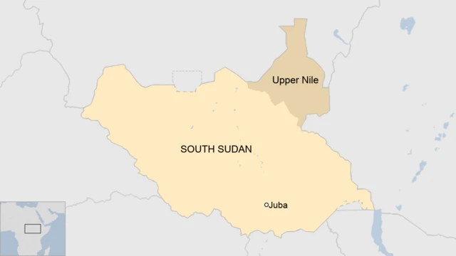 A map of South Sudan