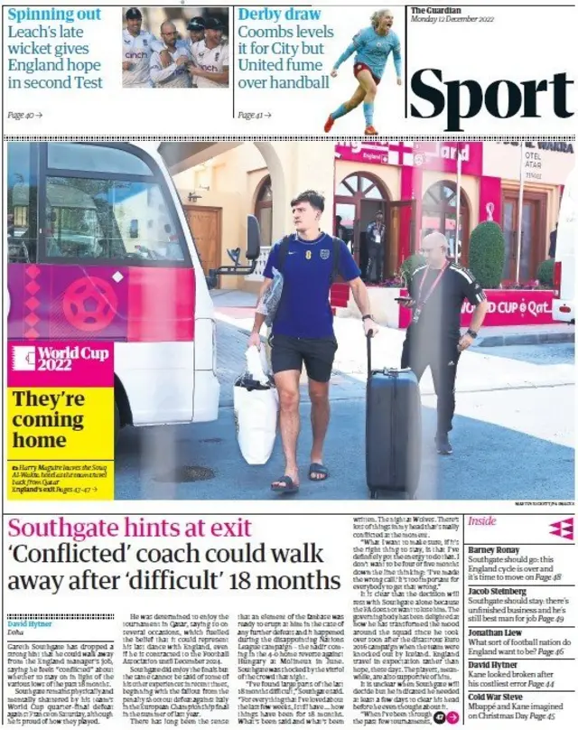 Guardian back page