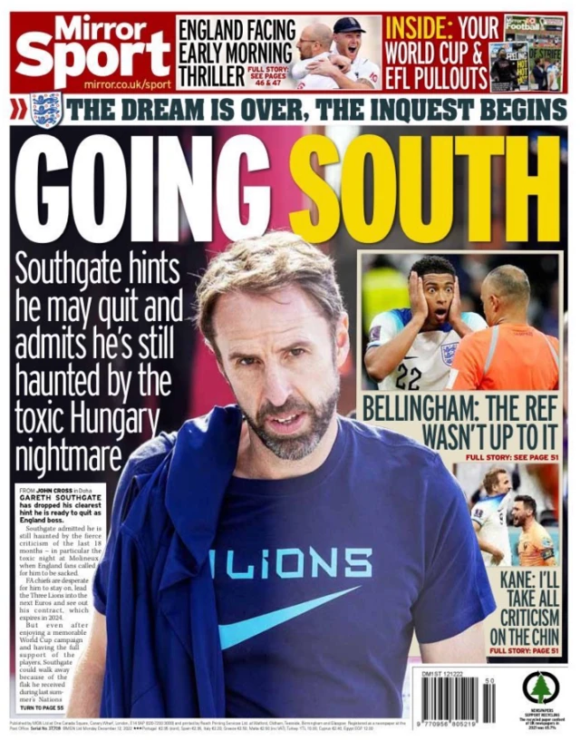 Mirror back page - 'Going South'