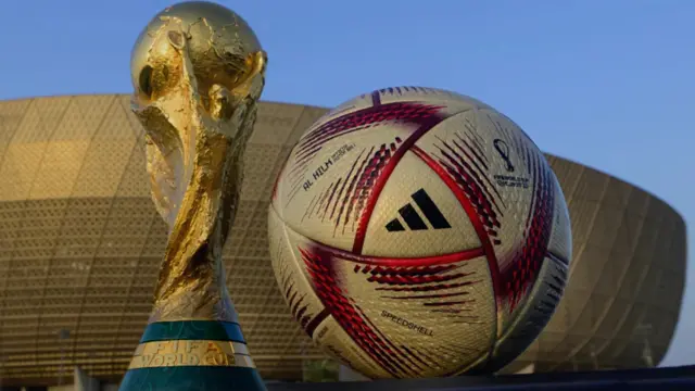 Fifa's Al Hilm ball, which will be used for the final four matches of the World Cup