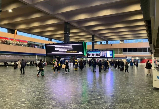 Euston station concourse