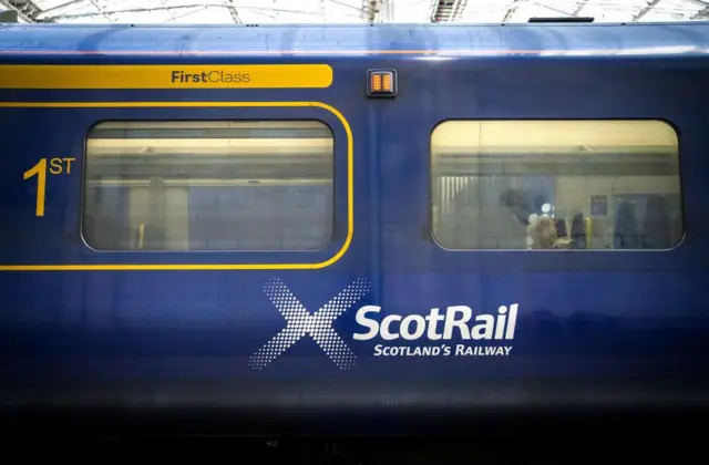 A ScotRail carriage pictured in May 2022 at Edinburgh's Waverley Station