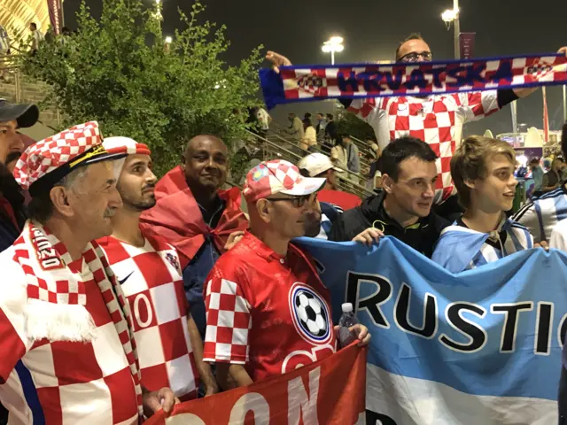 Croatia and Argentina fans