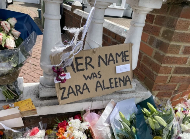 Tributes were left in Ilford near to where Zara Aleena was murdered in June