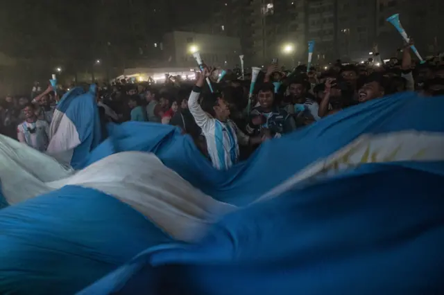 Argentina fans in Dhaka, Bangladesh