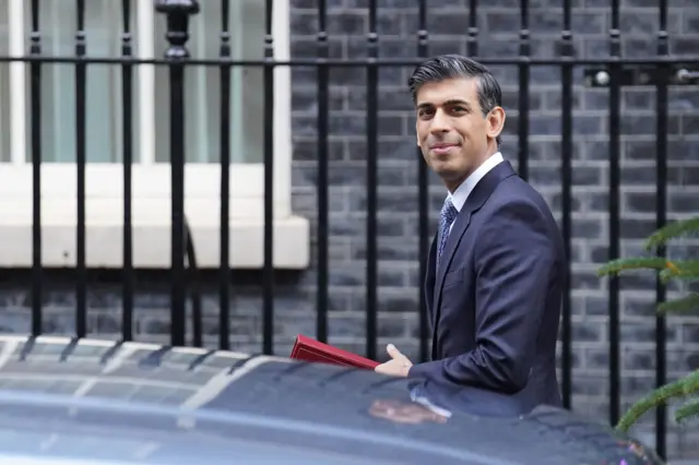 Prime Minister Rishi Sunak departs 10 Downing Street, London, to attend Prime Minister's Questions at the Houses of Parliament