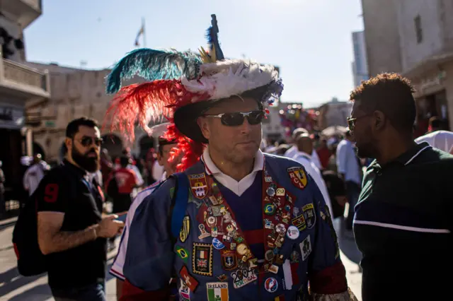 France fan in Qatar