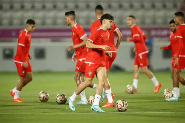 Morocco Training Session at Al Duhail SC Stadium on December 13, 2022 in Doha