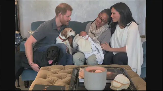 Archie with his grandmother Doria Ragland and parents