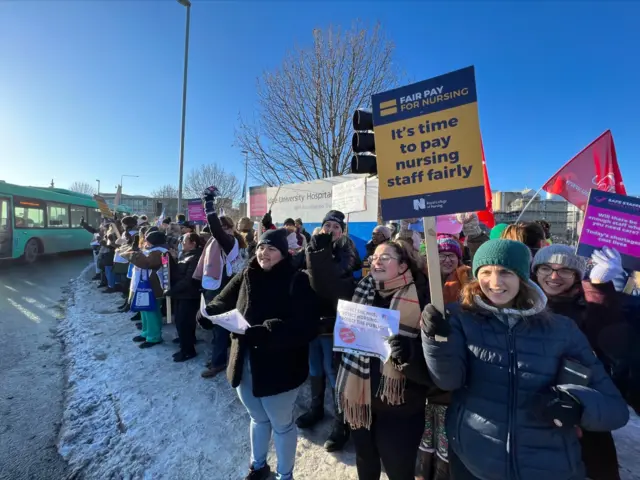 Nurse picket line