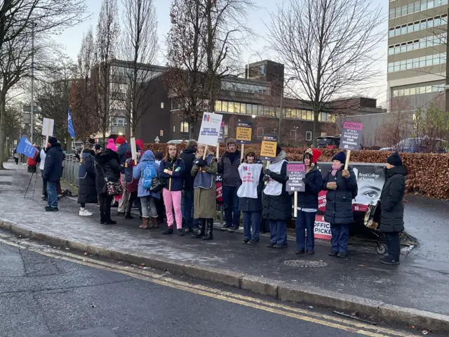 Nurses on the picket line in Belfast