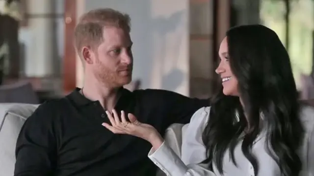 Harry and Meghan talk in their TV series