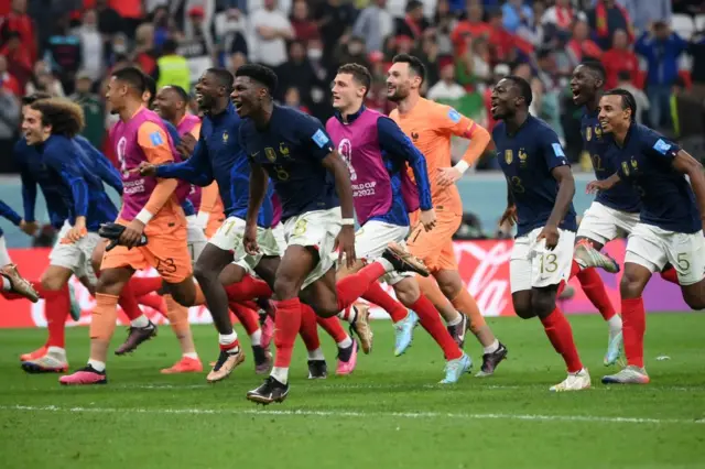 France's players celebrate their victory