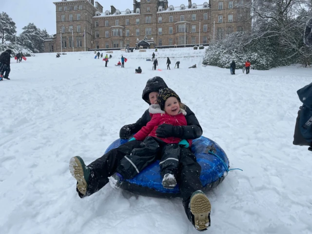 Kids sledging