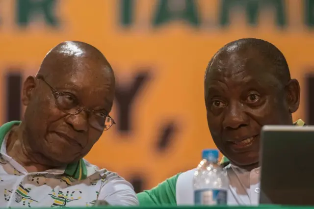 Jacob Zuma and Cyril Ramaphosa