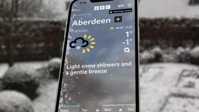 Image of the BBC Weather app.