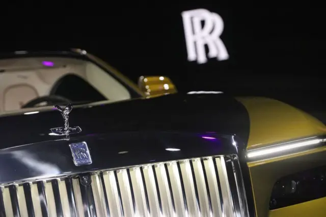 Rolls Royce car at the company's plant in Goodwood, West Sussex